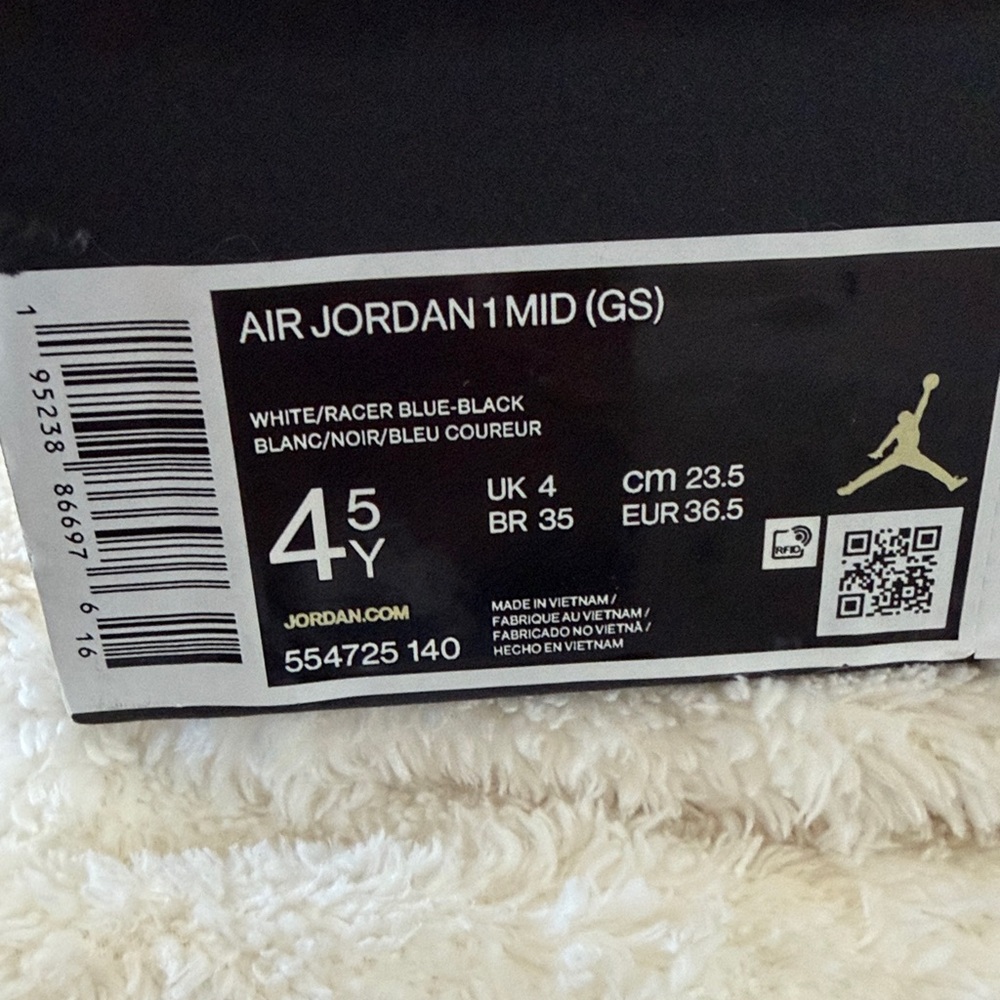 Jordan 1 Mid - white, black, racer blue - Picture 6 of 6